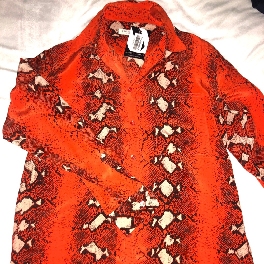 Vintage Equipment Snake Patterned Button Down